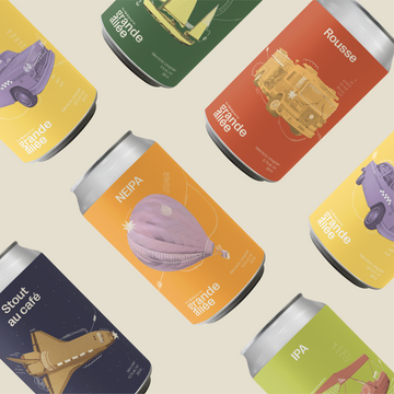 canettes de bières alcoolisées élaboré par Microbrasserie Grande Allée